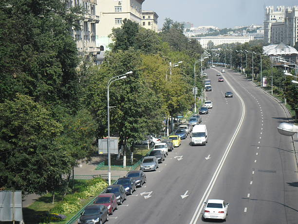 istock houses, trees and road 506155441