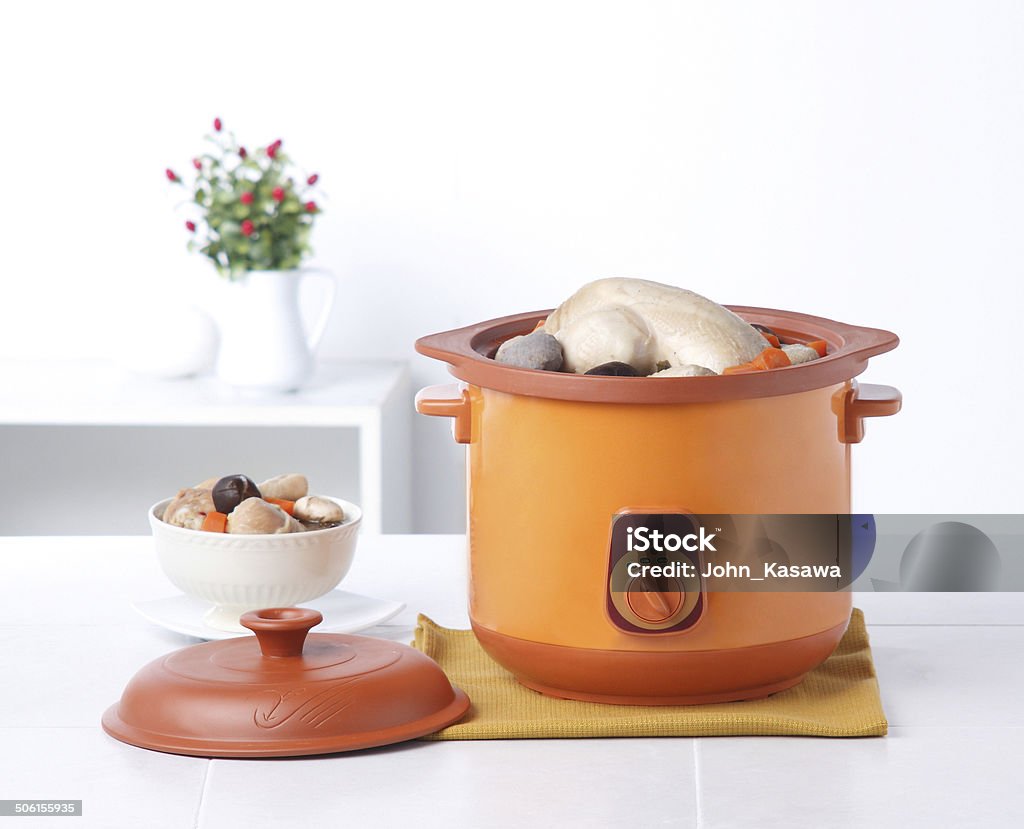 Casserole Pot With Chicken And Spices Herb Stock Photo - Download Image Now  - Appliance, Cafe, Casserole - iStock