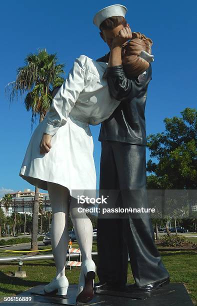 Unconditional Surrender Sculpture By J Seward Johnson 2006 Stock Photo - Download Image Now