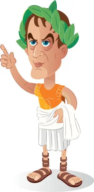 Vector illustration of Roman emperor