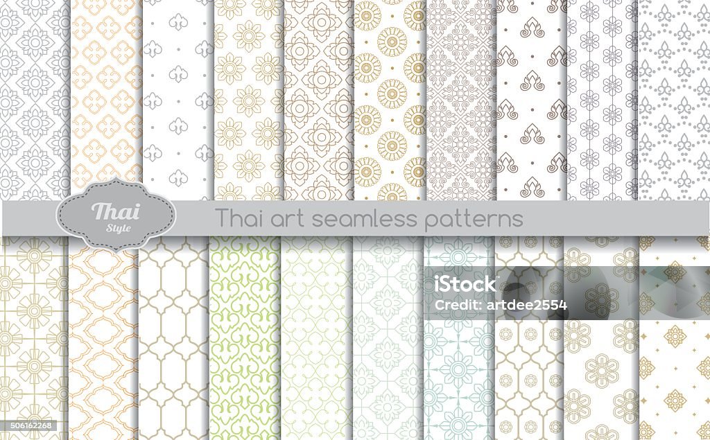 vector damask seamless pattern background. thai style seamless pattern vector damask seamless pattern background. thai style seamless pattern, pattern swatches included for illustrator user, pattern swatches included in file, for your convenient use. Thai Culture stock vector