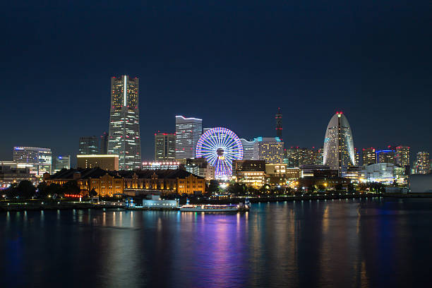 Yokohama, Minato Mirai bayside at night