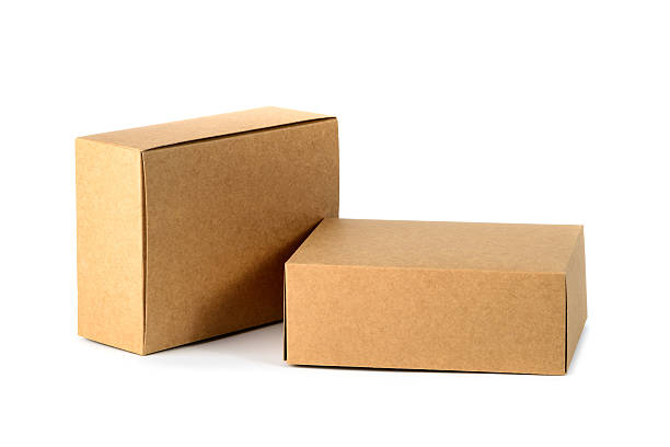 istock Closed two cardboard Box or brown paper box isolated 506169184