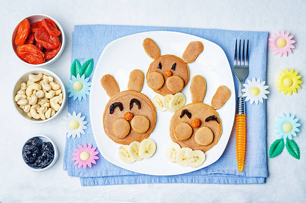 istock Pancake in the form of a rabbit for children 506172624