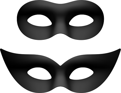 Black masquerade carnival party eye masks