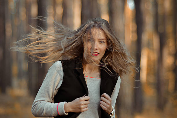 Wind In Your Hair Beautiful Attractive Awesome Perfect Girl Stock Photo -  Download Image Now - iStock