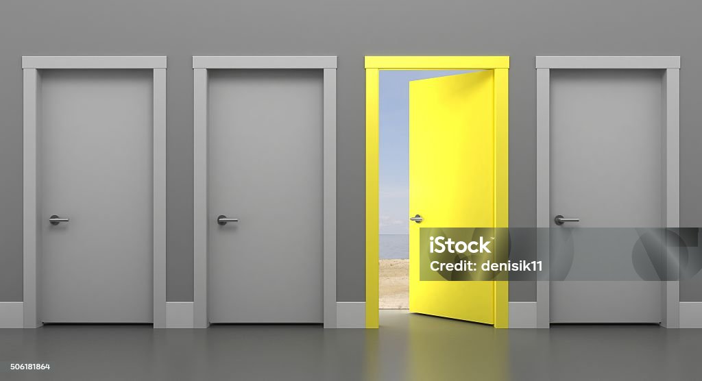 The Door into Summer 3d illustration of the Door into Summer Door Stock Photo