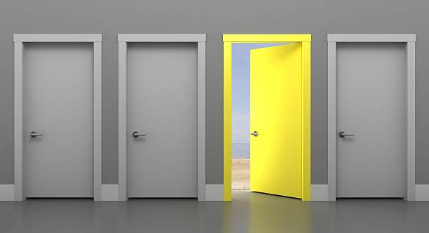 The Door into Summer 3d illustration of the Door into Summer self coloured stock pictures, royalty-free photos & images