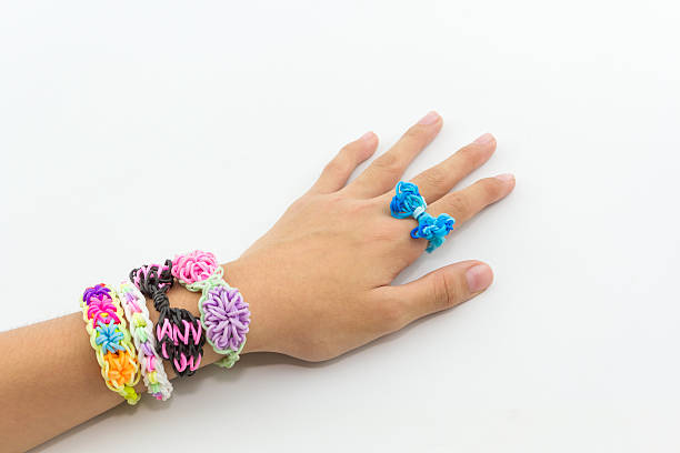 istock Colorful of elastic rainbow loom bands. 506189133