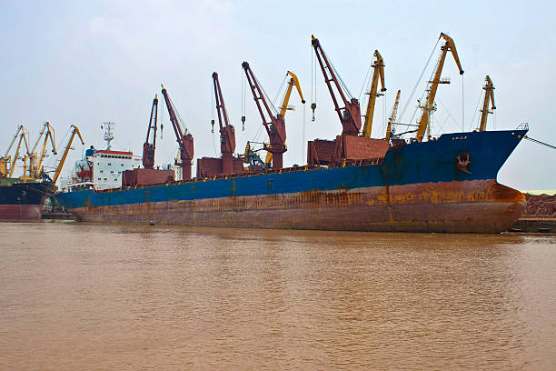 istock Cargo ships in a port of Hai Phong 506190815