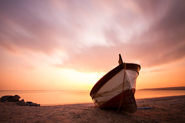 istock Boat on the beautiful lake 506191317