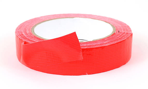 istock Narrow red duct tape 506192119