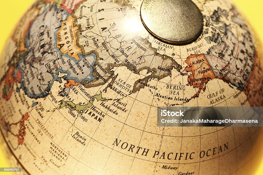 Vintage Old Globe Close up of a vintage old globe Antique Stock Photo