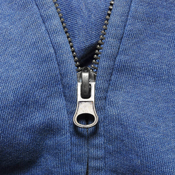 istock Zipper on Shirt sky blue 506192899
