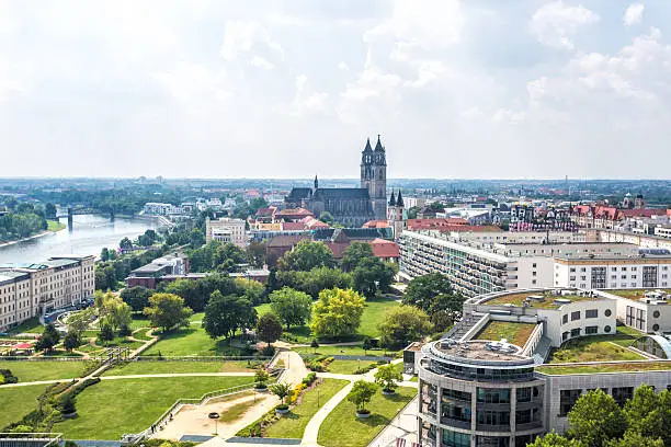 Magdeburg Skyline with cathedral