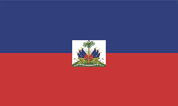 Vector illustration of Haiti flag