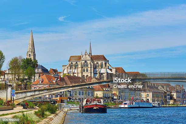 Auxerre Burgundy France Stock Photo - Download Image Now - Auxerre, France, Burgundy - France