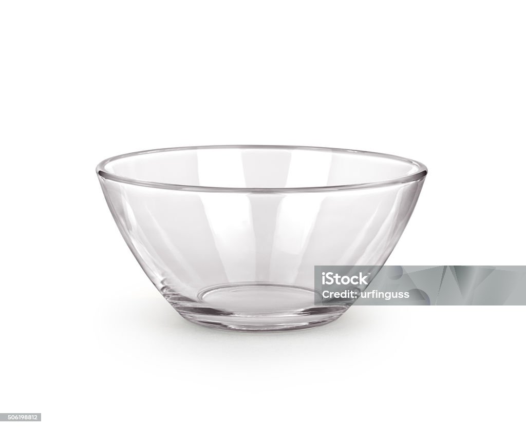 Empty bowl glass isolated on the white background. Bowl Stock Photo