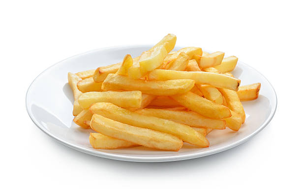 istock Potatoes fries in the plate isolated on white 506199260