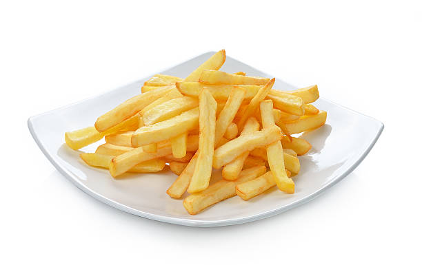 istock Potatoes fries in the plate isolated on white 506199320