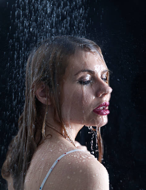 istock Sexy blonde taking shower 506199788