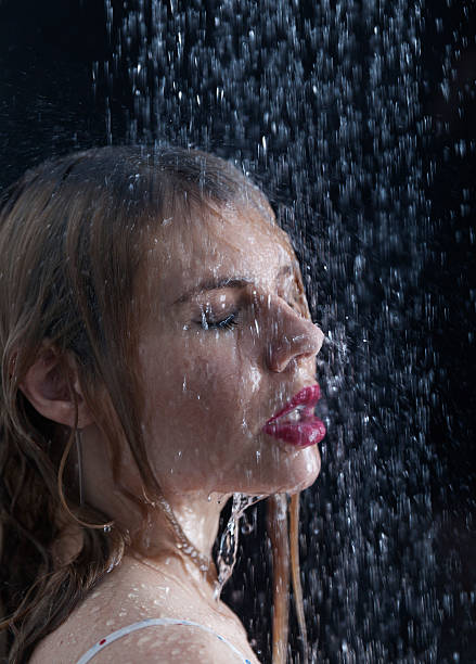 istock Sexy blonde taking shower 506199862