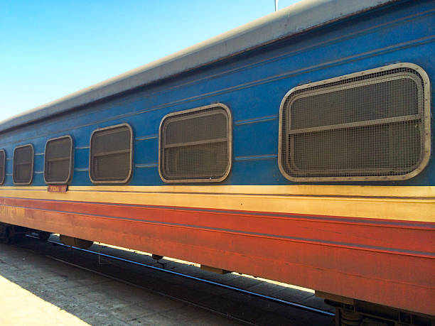 istock Railway carriage with grids on the windows 506201460