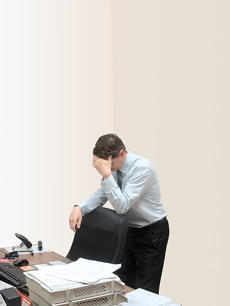 istock The businessman was tired of work 506202928
