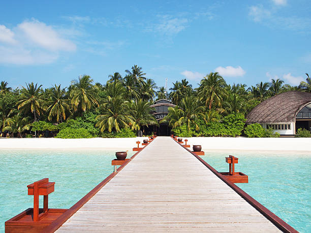 istock Maldives island jetty & bridge 506209697
