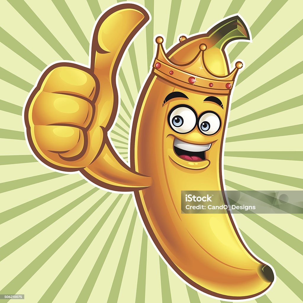 Банановый Мультяшный-Жест Класс - Векторная графика Король роялти-фри