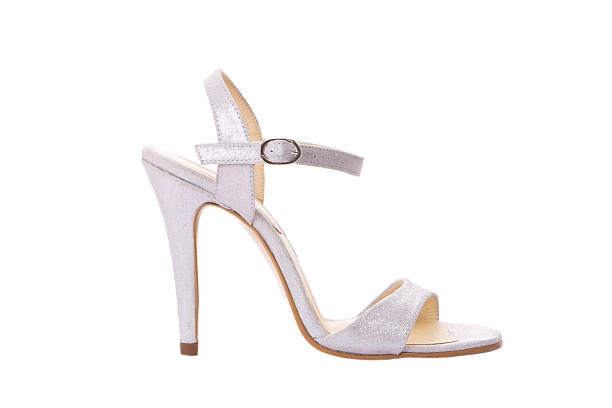 istock Silver heeled shoe close-up 506210267