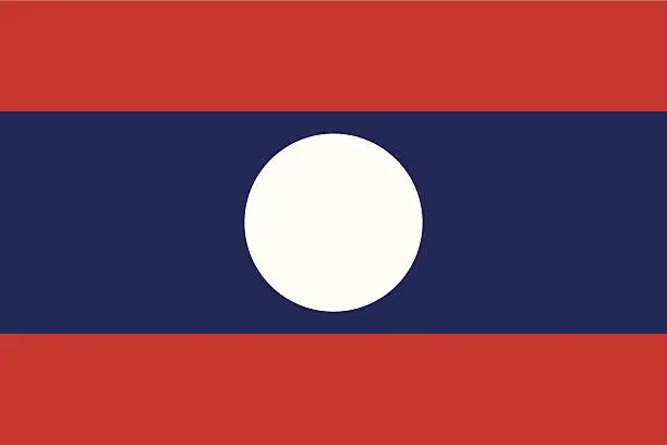 Vector illustration of Laos Flag