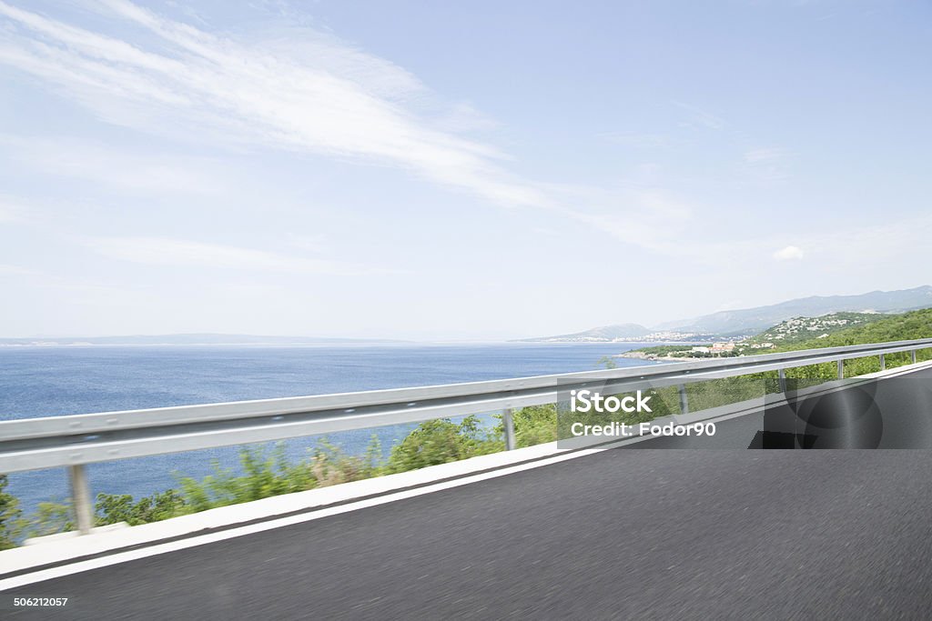 road and sea Asphalt Stock Photo