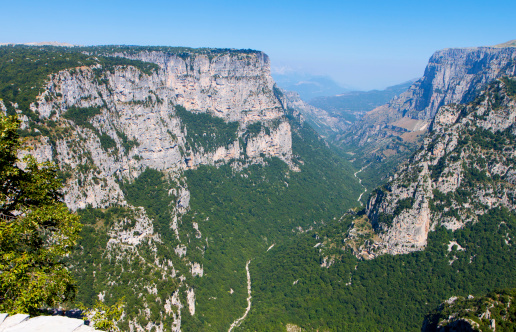 Vikos gorge of Pindos mountains at Epirus in Greece