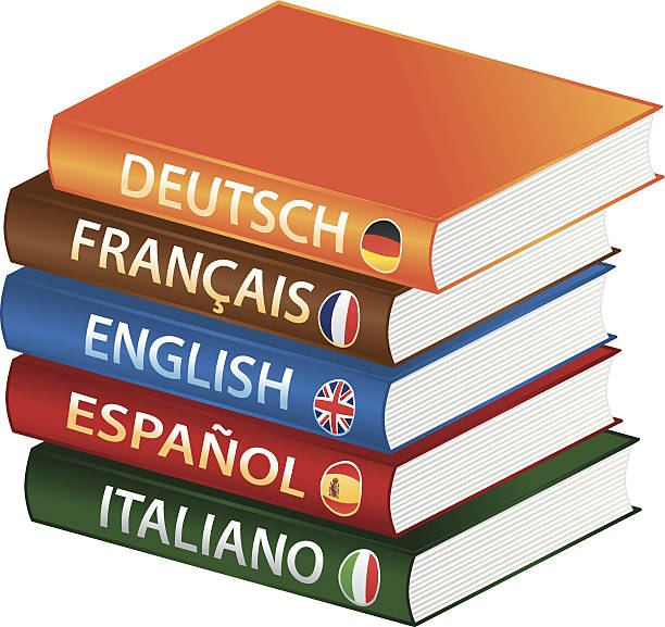 illustrations, cliparts, dessins animés et icônes de langues étrangères de livres.  vecteur icône. - french culture text classroom learning