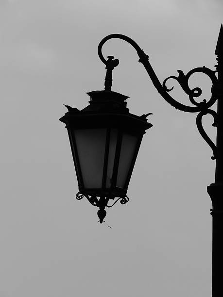 istock Street lamp in black and white 506213477
