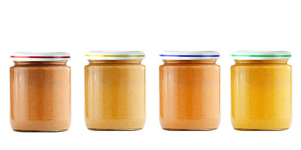 istock Jars of baby puree isolated on white 506214954