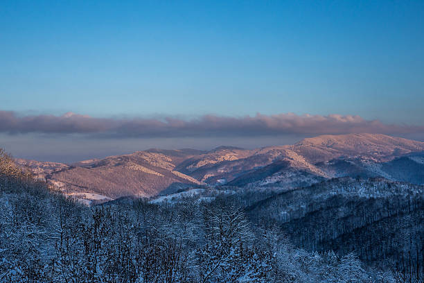 istock Winter landscape of snowy mountains 506215152