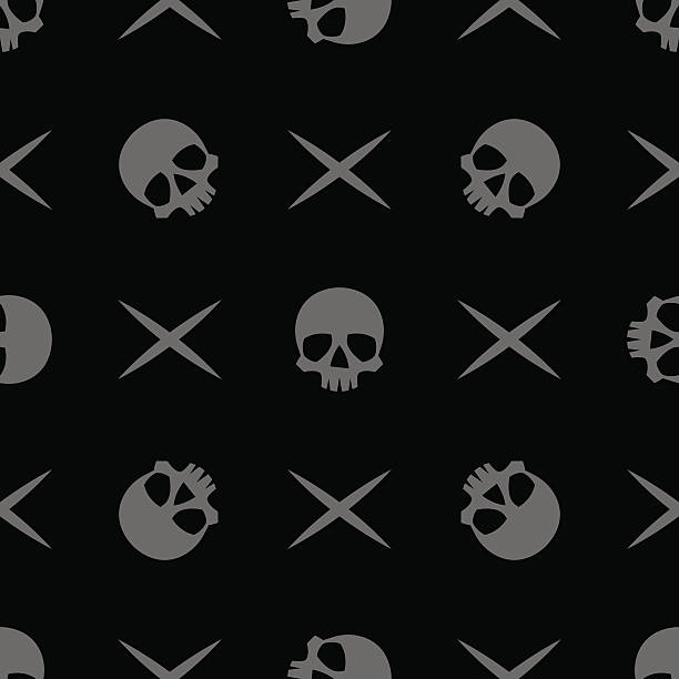 pattern skull  bone cross vector seamless pattern with skulls and crossbones skull patterns stock illustrations