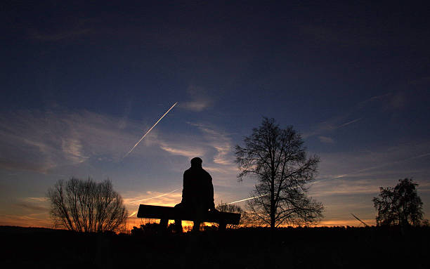 istock Sitting on a bench watching the sunrise 506216346
