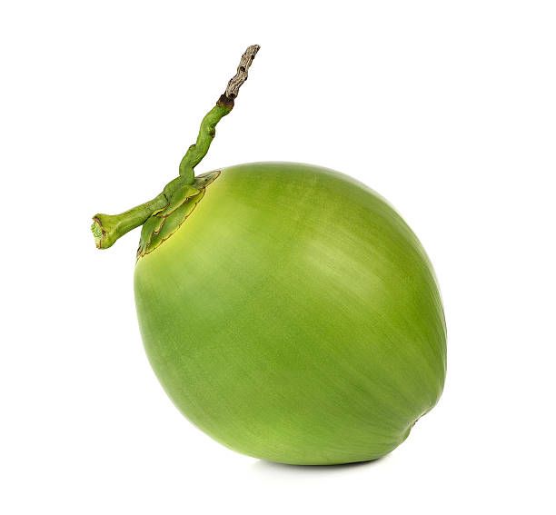istock Green coconut Fruit isolated on white background. 506217072
