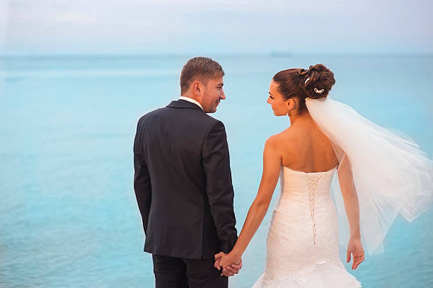 istock Happy newlyweds outdoor. 506220032