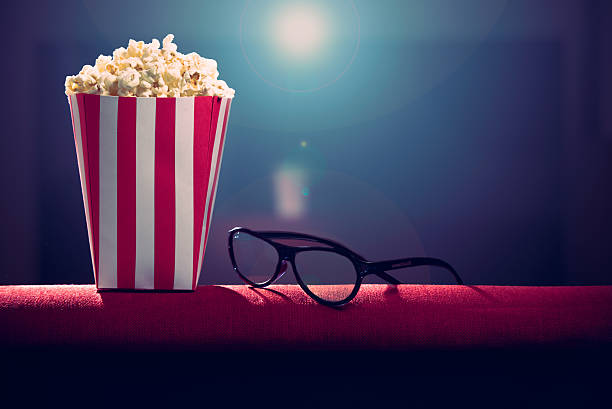 pop corn on armchair cinema