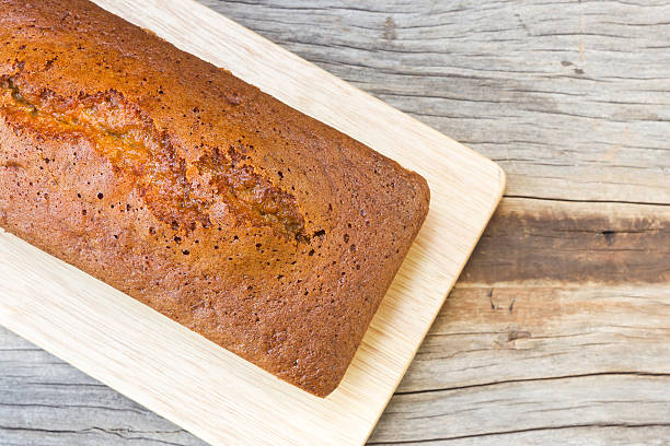 istock Banana cake on wood plate. 506223000