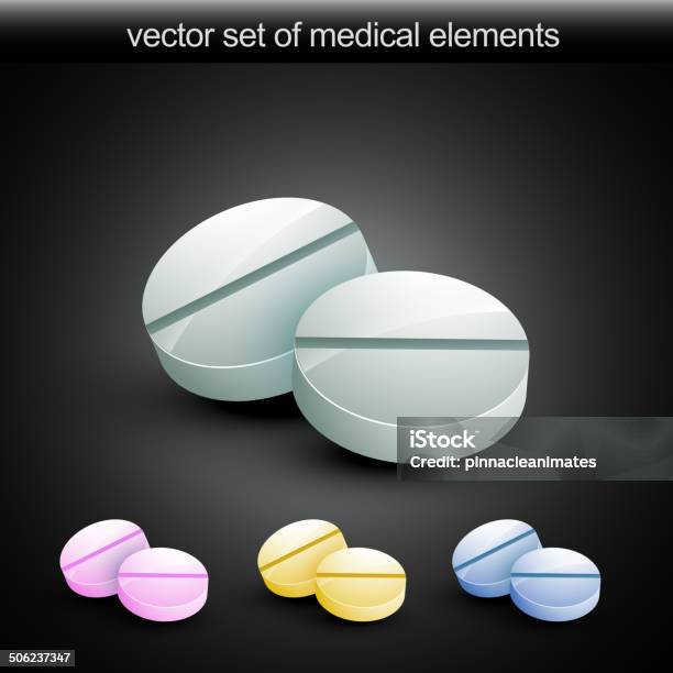 Vettore Tablet - Immagini vettoriali stock e altre immagini di Antibiotico - Antibiotico, Capsula, Dose