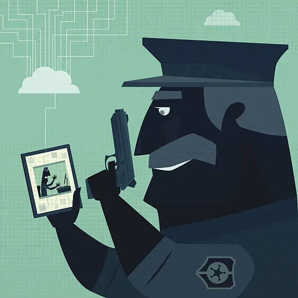 Vector illustration of cyber security