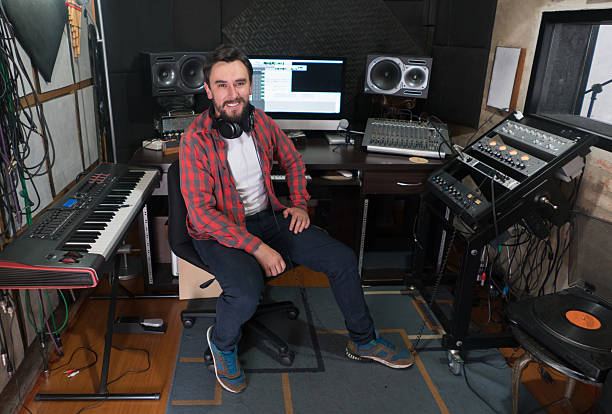 istock Music producer working at a recording studio 506238646