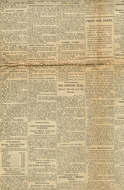 columnas de la british diario 13 de mayo 1926 - crease fotografías e imágenes de stock