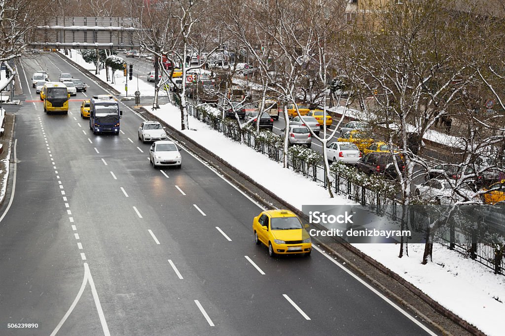 Winter traffic in Istanbul Istanbul traffic is always busy, even during the winter intensifies. Istanbul Stock Photo