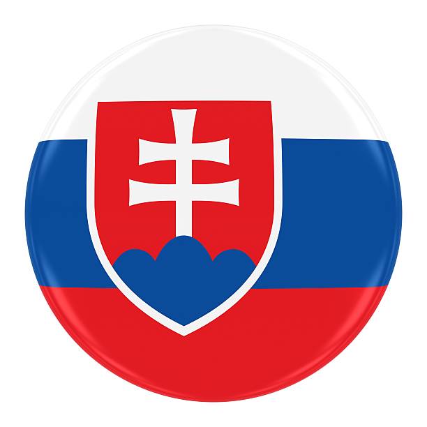 istock Slovakian Flag Badge 506240986